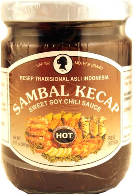 Sambal Kecap (Sweet Soy Chili Sauce Hot) - 9.17oz (Pack of 1)