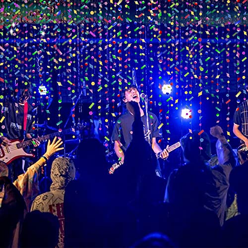 10 Pcs Glitter Colorful Confetti Garlands Hanging Rainbow Star Backdrop Fiesta Party Decoration Streamer For Kids Birthday Bachelorette Bridal Baby Shower Christmas New Year Party Supplies #TOP4