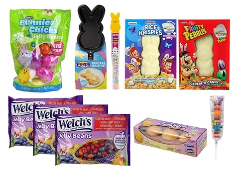 Ten Piece Easter Basket Stuffers Bundle Box Including Top Brands: Peeps, Rice Krispies, Fruity Pebbles, Spongebob Squarepants, And Frankford Candy #TOP10