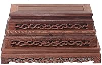 Vista 3 de GOLDY&WENDY Base de madera rectangular florero planta pecera escultura soporte de exhibición artesanía casera pedestal