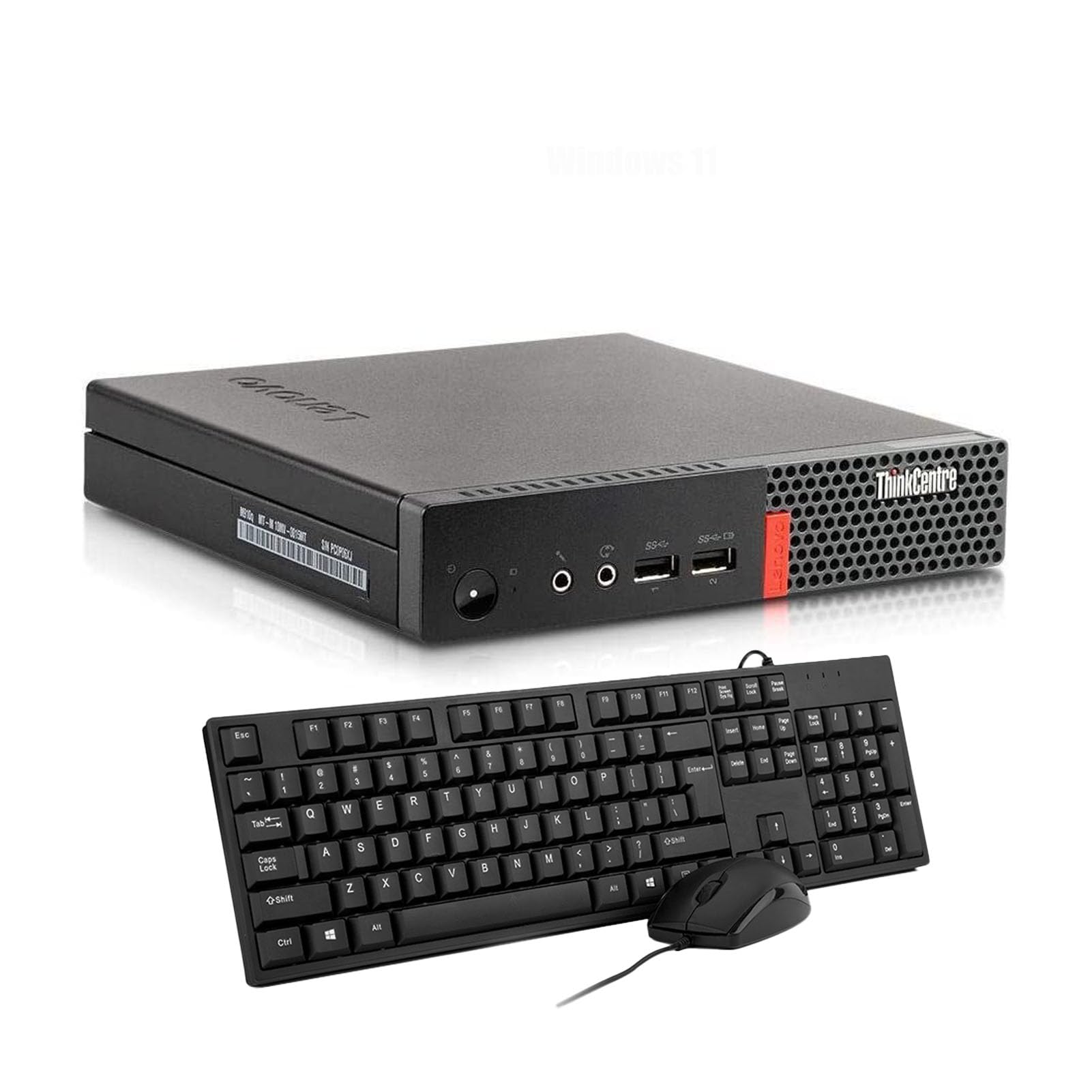 Lenovo ThinkCentre M910q Mini-desktopcomputer, PC met 24-inch
