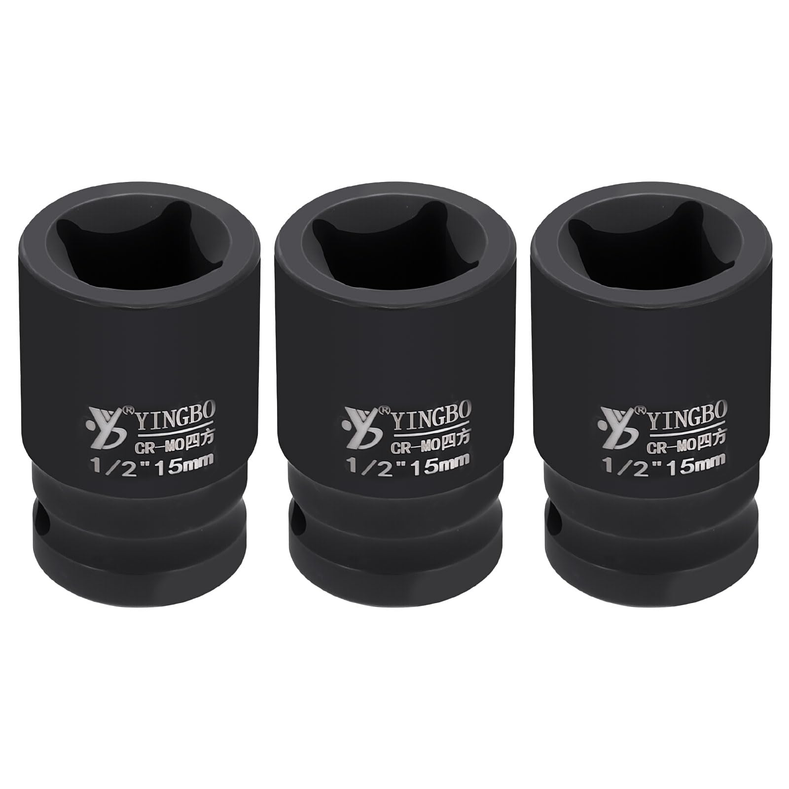 Douille carrée 4 pans 1/2 pouce en acier 40CR pour manchon de roue 15 mm