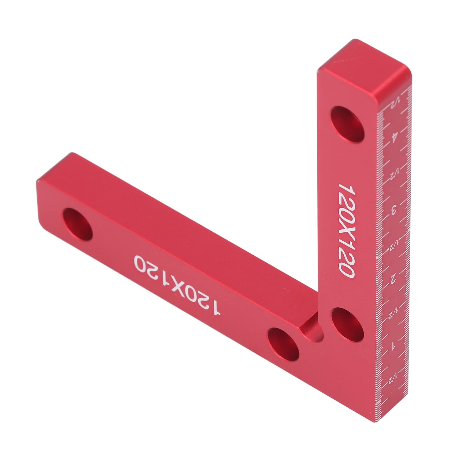 2pcs Right Angle Clamps Aluminum Alloy Material Anodized Clear Scale Red 90 Degree Positioning Tool for Ensuring Balance