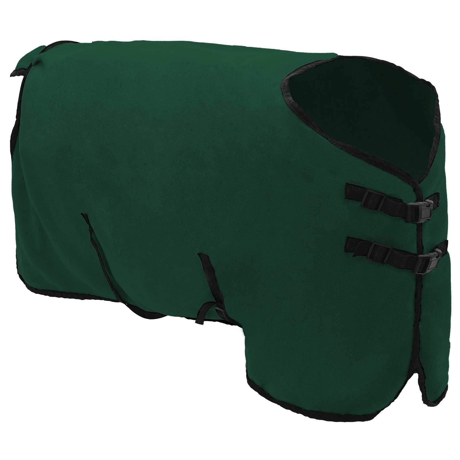 Manta para caballo verde oscuro de poliéster, 75 cm, para pastos, establos y exteriores, transpirable, impermeable, resistente a desgarros, cálida y fácil de limpiar, con funda extraíble para