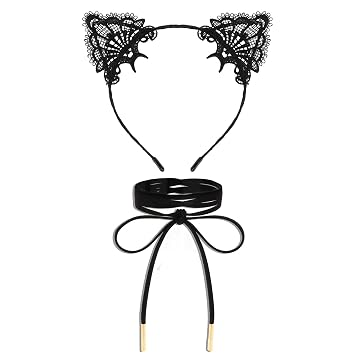 Lace Cat Ears Cat Woman Ears Cat Ears Black Goth Cat Accessories for Cosplay Party Costume