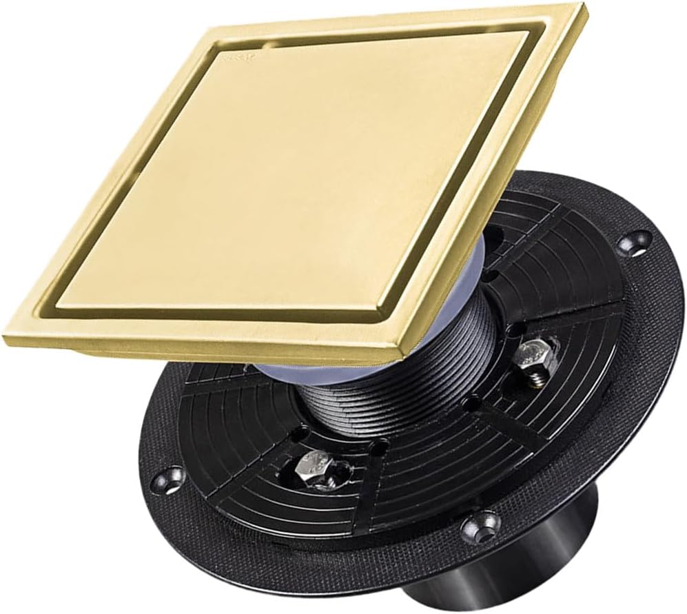 多機能 4 インチのバスルーム床排水管スチール正方形デザイン床シンプルな破片除去取り外し可能なストレーナーバスケット詰まりフリーシャ