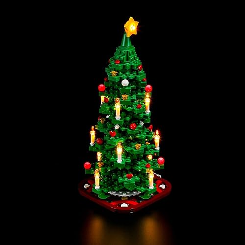 Miniatura 2 de BRIKSMAX Kit de iluminación LED para árbol de Navidad LEGO-40573, compatible con el modelo de bloques de construcción de Lego, no incluye el juego