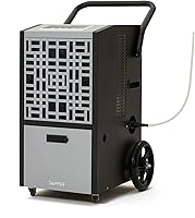 Vista 1 de Deshumidificador comercial de 105 pintas para sótanos y espacios industriales - Bomba integrada, manguera de drenaje, funcionamiento continuo