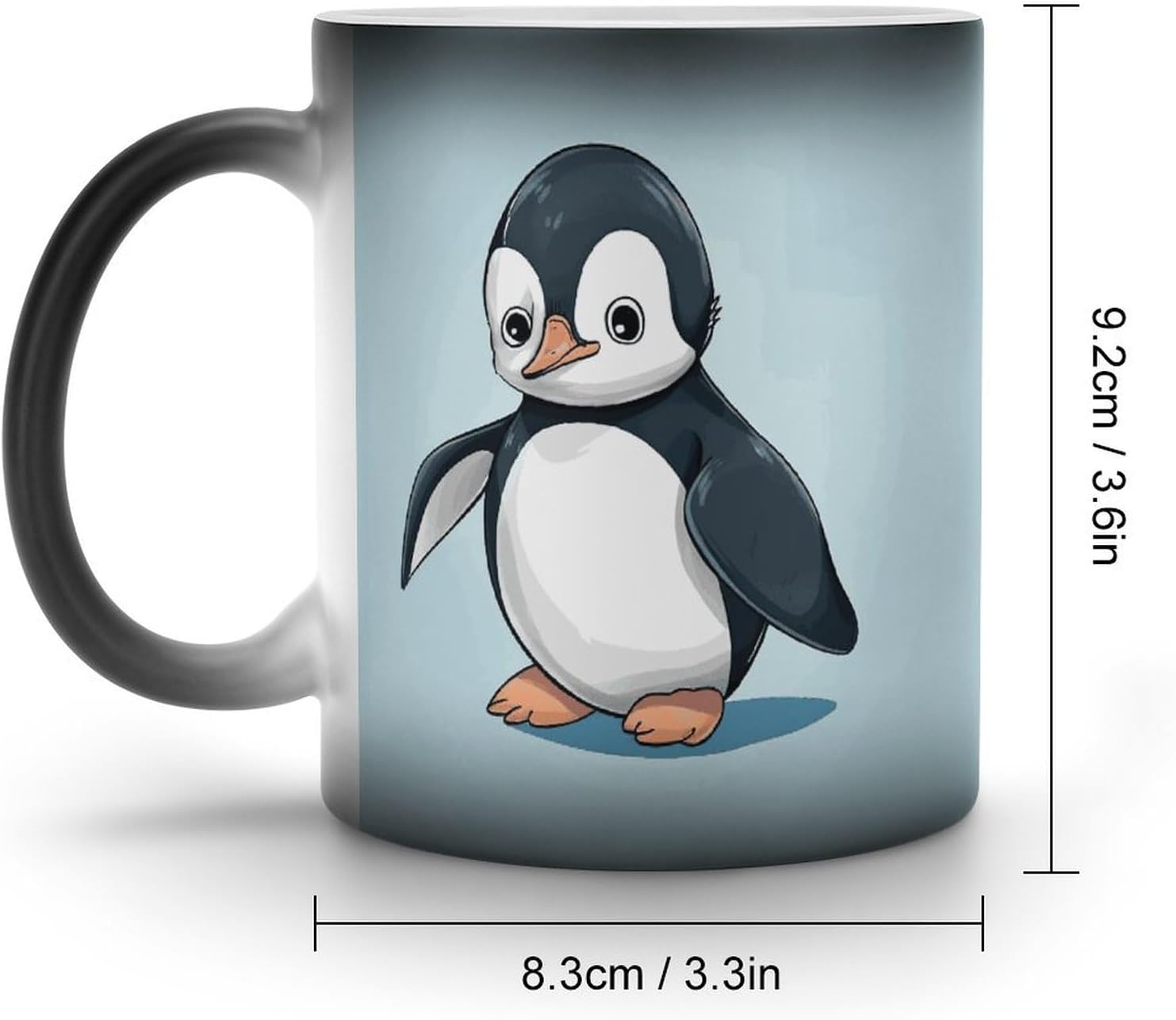 Color Changing Mug Cute Penguin Printed Ceramic Coffee Mug Heat Changing Sensitive Mug Magic Heat Changing Coffee Mug Novelty Coffee Mugs
