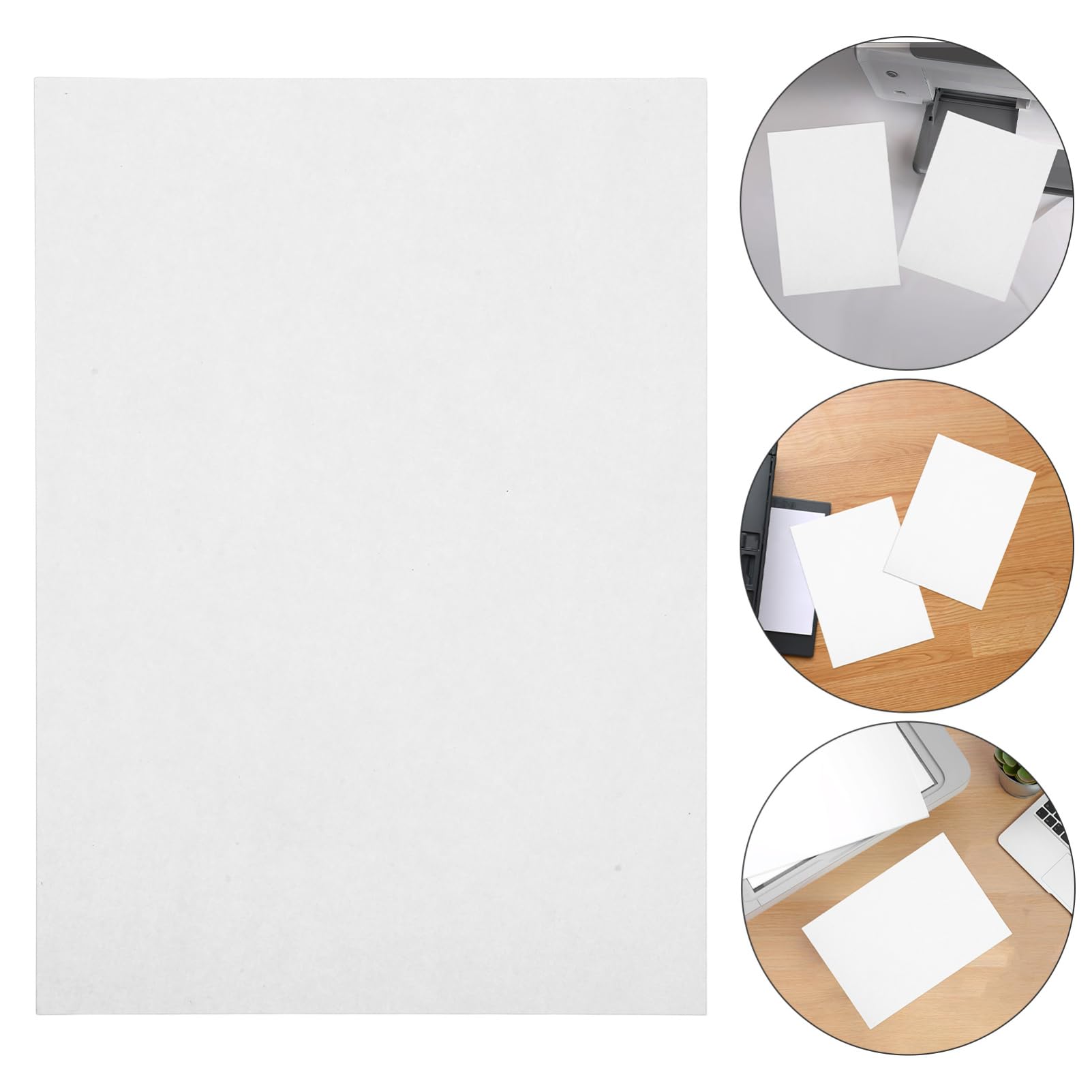NUOBESTY 500 Pièces papier d'imprimante papier d'impression multifonction multifonction de papeterie cartonné pour imprimante fournitures de bureau 70g blanche