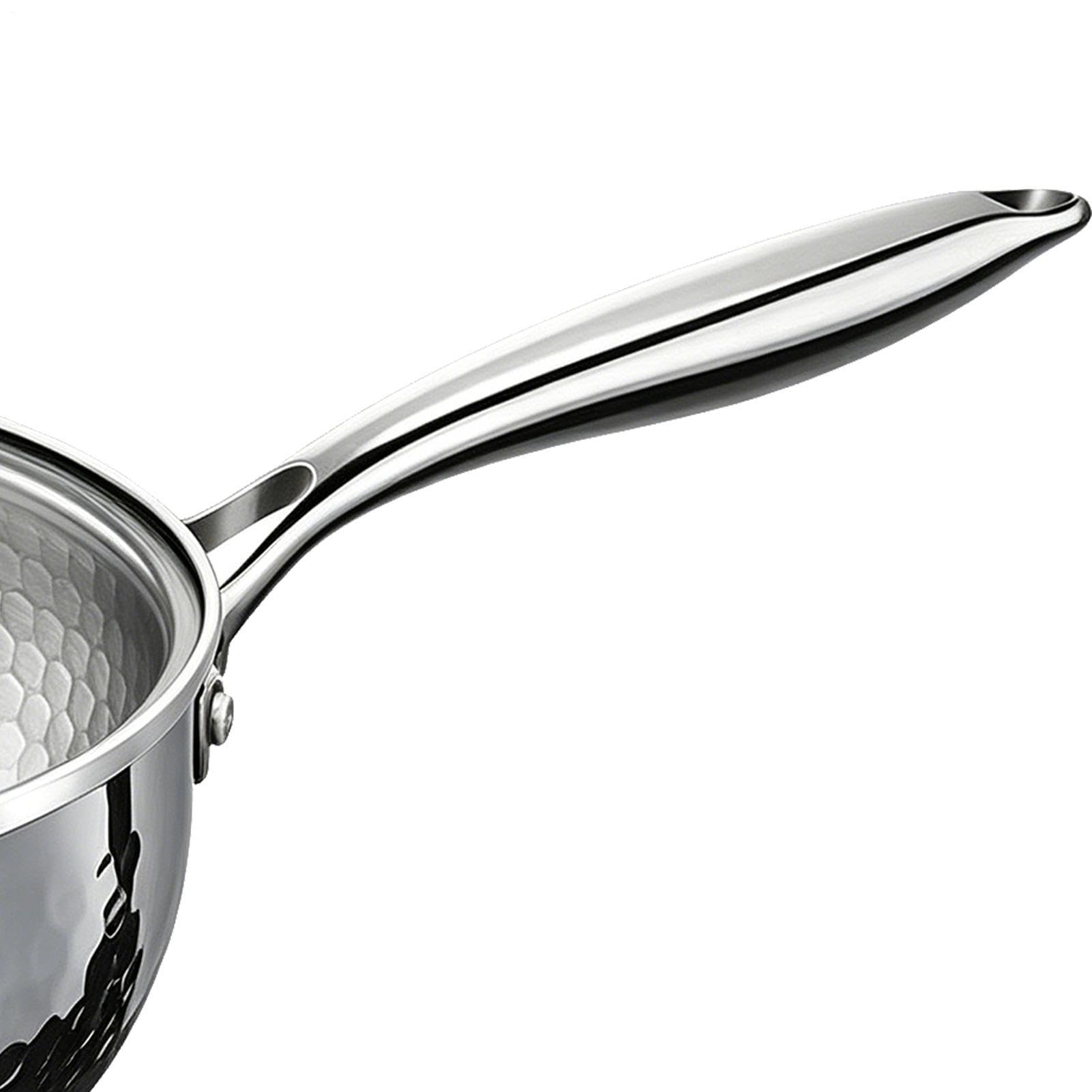 Salse, rivestimento antiaderente con coperchio e manico, vapore da cucina non rivestito, adatto per domestica: cucinare, arrostire, cuocere, bollire, zuppe, salse e pasti sani