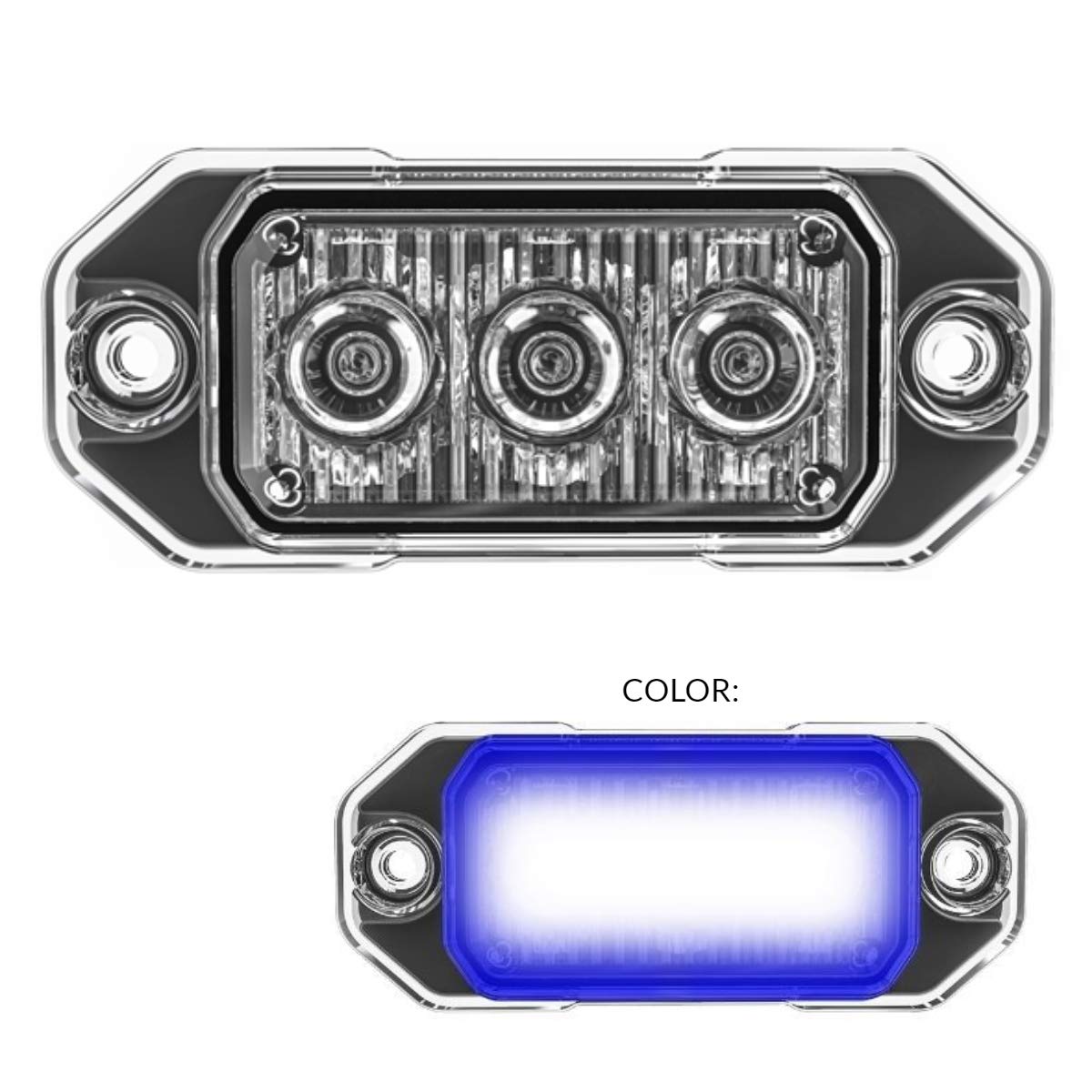 SpeedTech Lights Z3 9W LED Strobe Light for Police Cars, Construction