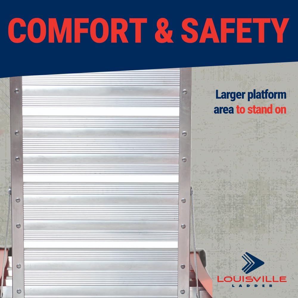 Louisville Ladder 4-Foot Fiberglass Platform Step Ladder, 300-Pound Load Capacity, Type IA, FXP1704