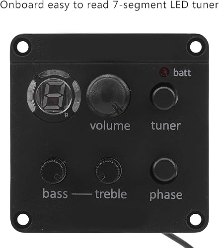 Miniatura 4 de Pastilla de guitarra acústica, pastilla de guitarra a bordo ecualizador de preamplificador con ecualizador manual de usuario pegado al agujero de