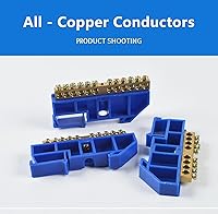 Vista 7 de YISTER 10 barras de conexión a tierra – Bloque de terminales de latón de 6 posiciones para circuito de tierra, diámetro de orificio de 0.24 pulgadas