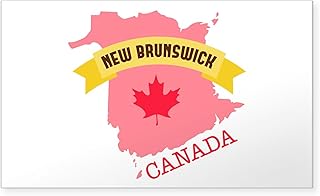 New Brunswick Canada Sticker Rectangle Bumper Sticker Car Decal