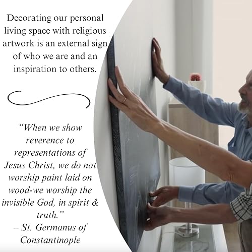 Cuadro antiguo de ángel de la guarda enmarcado para pared, extra grande, marco de hoja dorada antigua con ribete de hoja de acanto y borde con