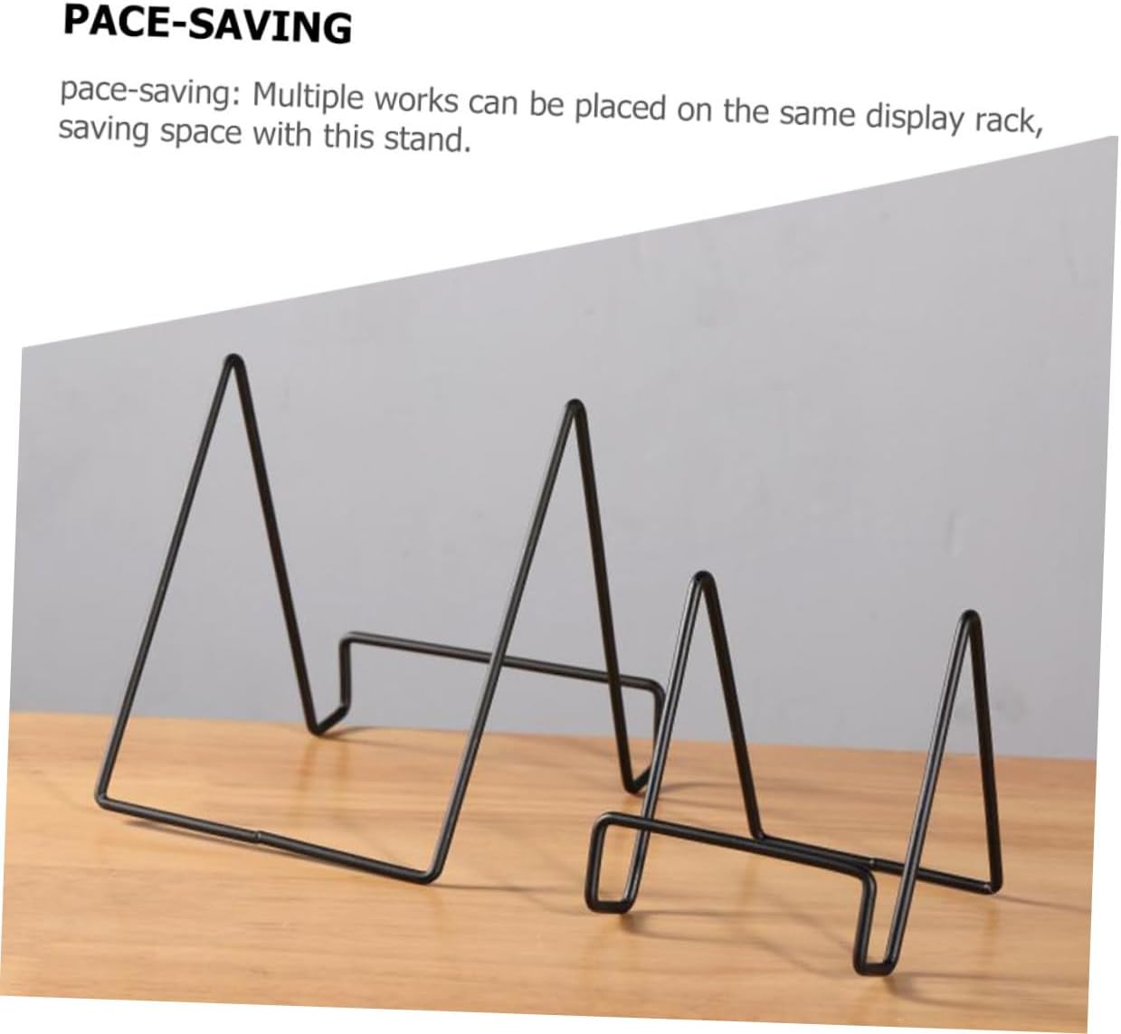 2pcs Black Metal Display Stands for Photo Frames and Boards