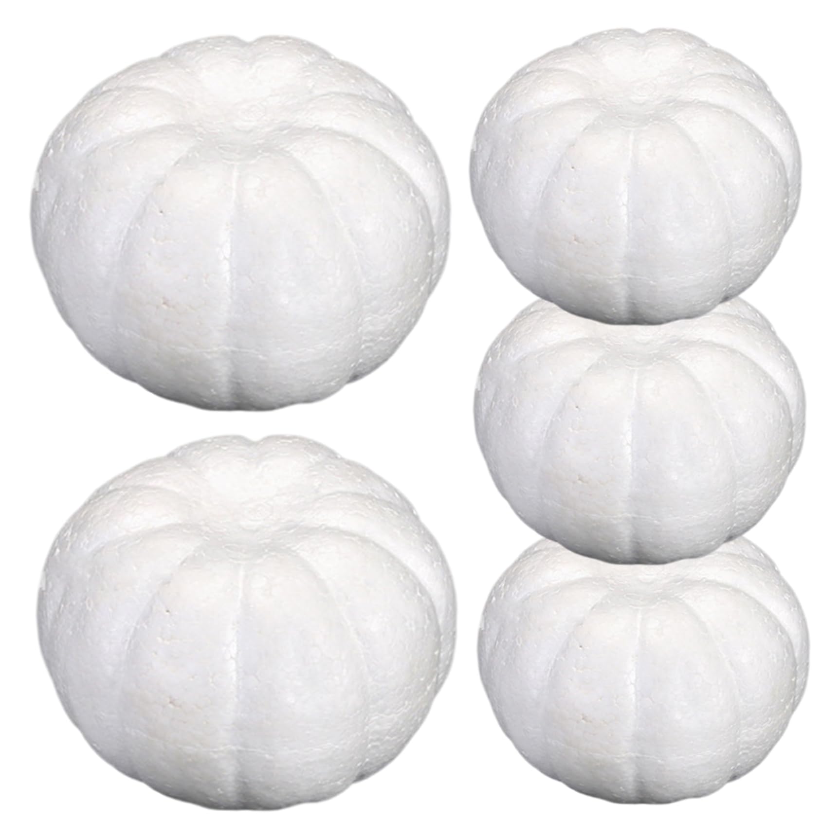 Pumpkin de mousse de bricolage Halloween et Noël lot de 5 pumpkins blancs réalistes