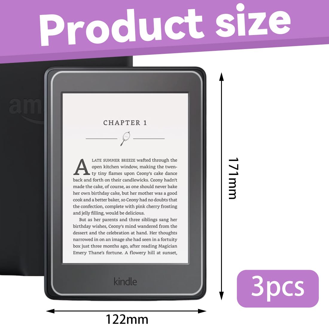 Kindle Paperwhite Pellicola Protettiva 3 Pezzi 7 Pollici Antiriflesso 12A Generazione 2024