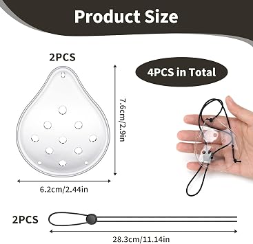 2 Pcs Eye Shield After Cataract Surgery, Clear Eye Patch, 9 Hole Plastic Ventilated Clear Eye Patches After Cataract Surgery Recovery, Adjustable Protective Eye Masks, Eye Care Accessories for Adults