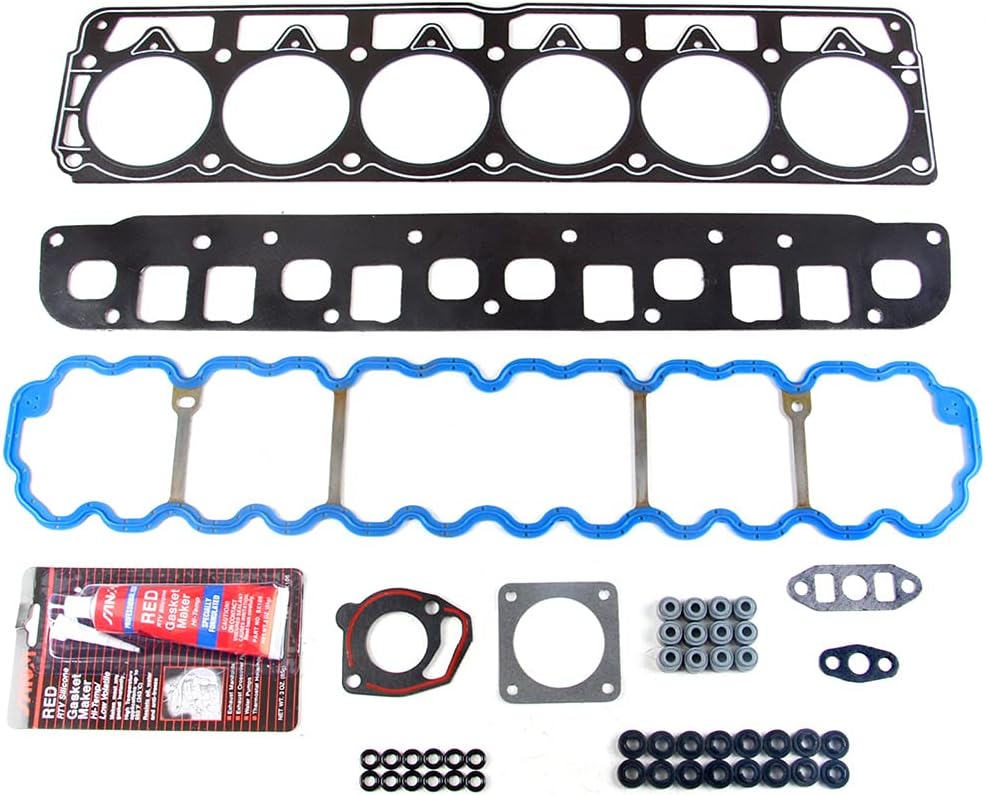 ECCPP Engine Replacement Head Gasket Set for 1996-1998 for Jeep for Cherokee Grand for Cherokee 1997-1998 for Jeep Wrangler 4.0L L6 OHV 12v VIN S Engine Head Gaskets Kit