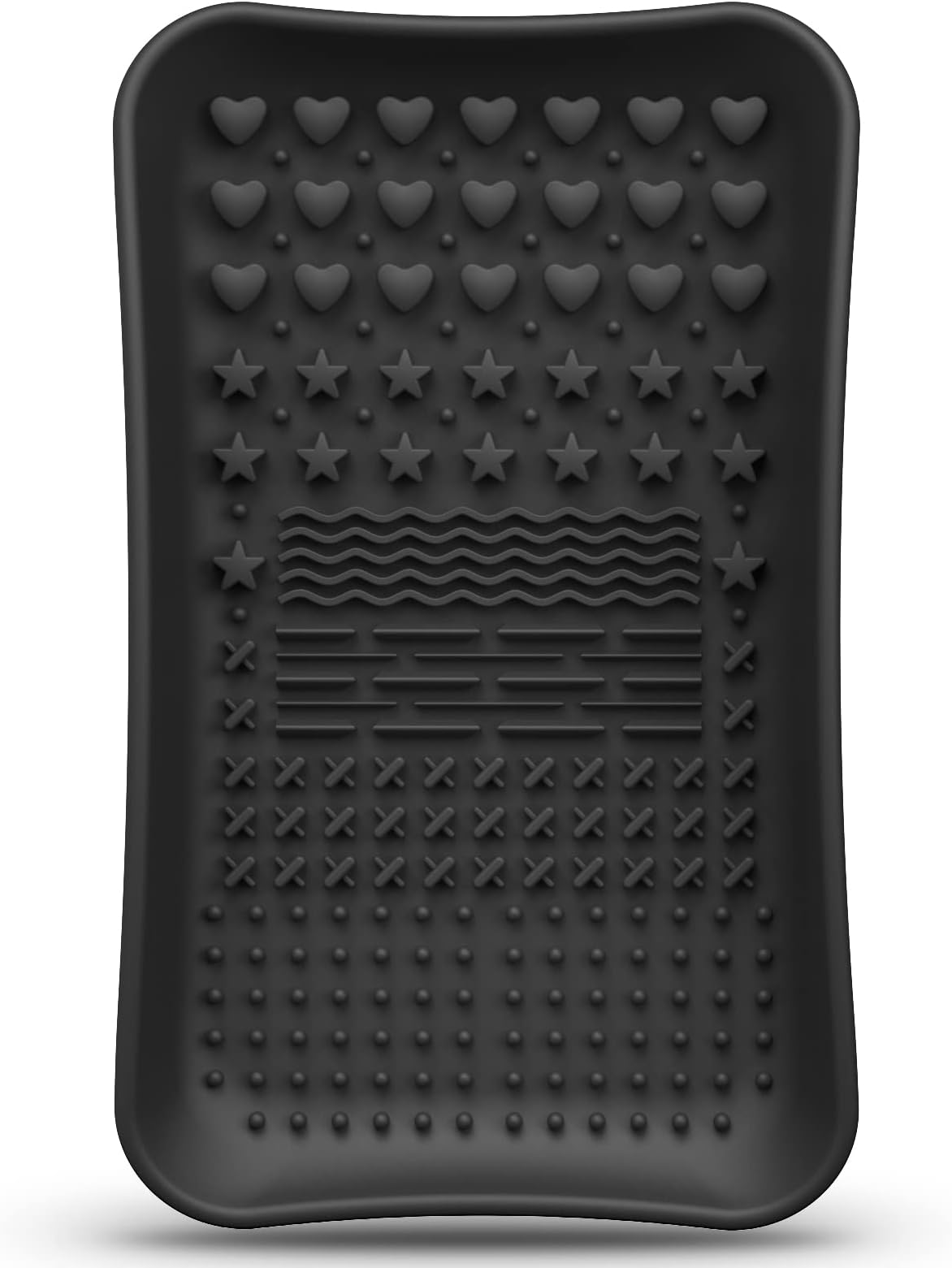 Makeup Brush Cleaner Mat, Make up Brush Cleaner Mat Pad, Silicone Brush Cleaning Mat, Paint Brush Cleaner Tool with Back Strap, Beauty Makeup Washing Tool Makeup Brushes for All Brushes