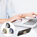 Support de sonnerie de téléphone cellulaire, 3 Pcs 360 Bague de Doigt de Rotation de Degré pour Support de Voiture Magnétique, La plupart des Smartphones, Comprimé, Coque Téléphone (Noir, Bleu, Or)