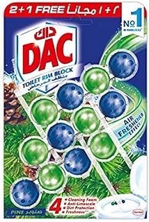 Dac Toilet Rim Block - Pine (150G - Pack Of 3 X 50G) - 4 Function Formula With Air Freshner Effect