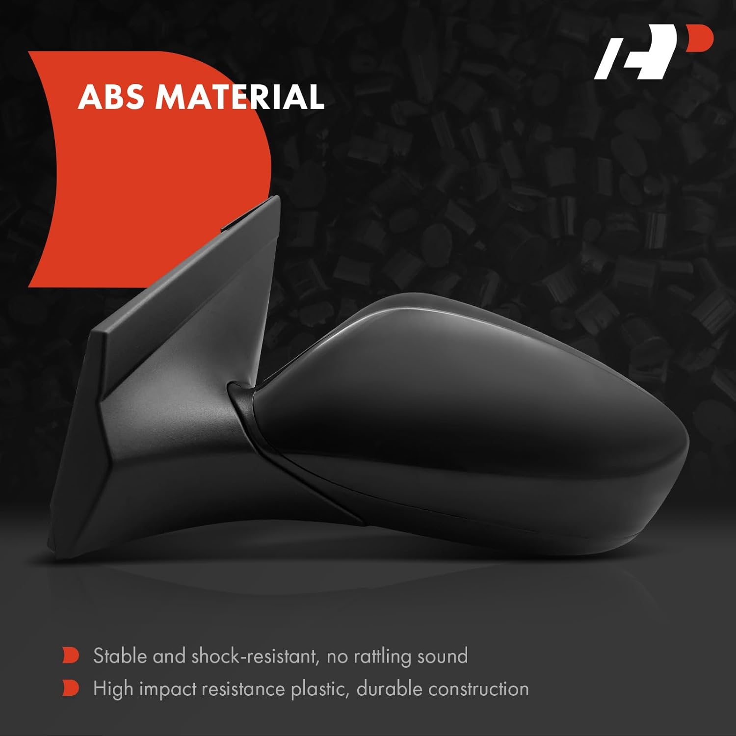 A-Premium Pair (2) Driver and Passenger Side Power Door Mirror - Compatible with Hyundai Accent 2012-2017 - Heated Manual Folding Black Outside Rear View Mirror - Replace# 876101R220