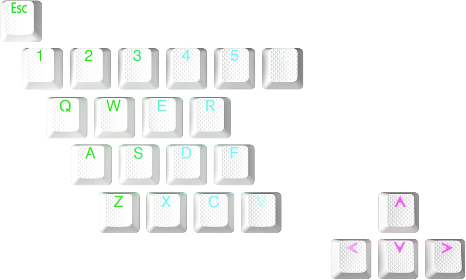 HK GAMING Rubber Backlit Doublesht Keycap Set OEM Profile for Mechanical Keyboard