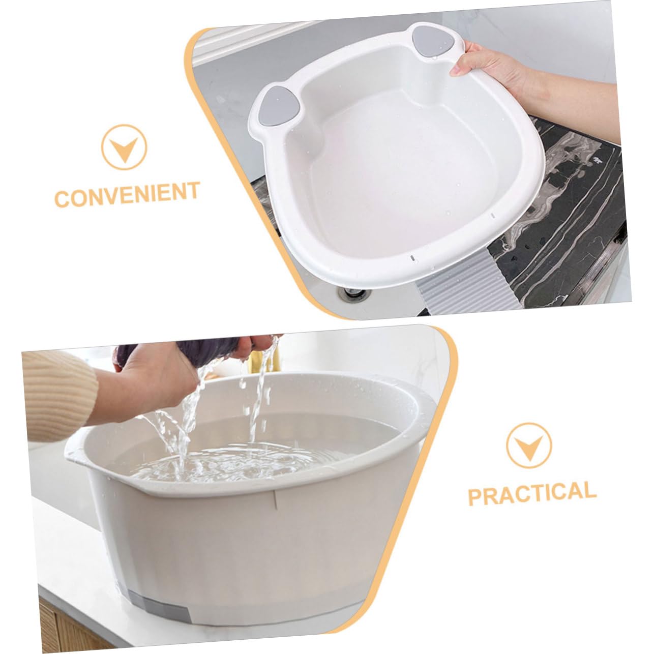 Cabilock 2stücke Multifunktionale Wäschewanne Mit Integriertem Waschbrett Robustes Teilige Design Für Handwäsche Und Fußbad Für Zuhause Und Reisen Aus Dickem Kunststoff Vielseitig