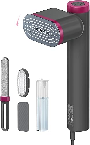 Vaporizador para ropa de mano de 1200 W 2 en 1 para el hogar, viajes, calentamiento rápido de 15 segundos, 2 opciones de vapor, vaporizador de tela