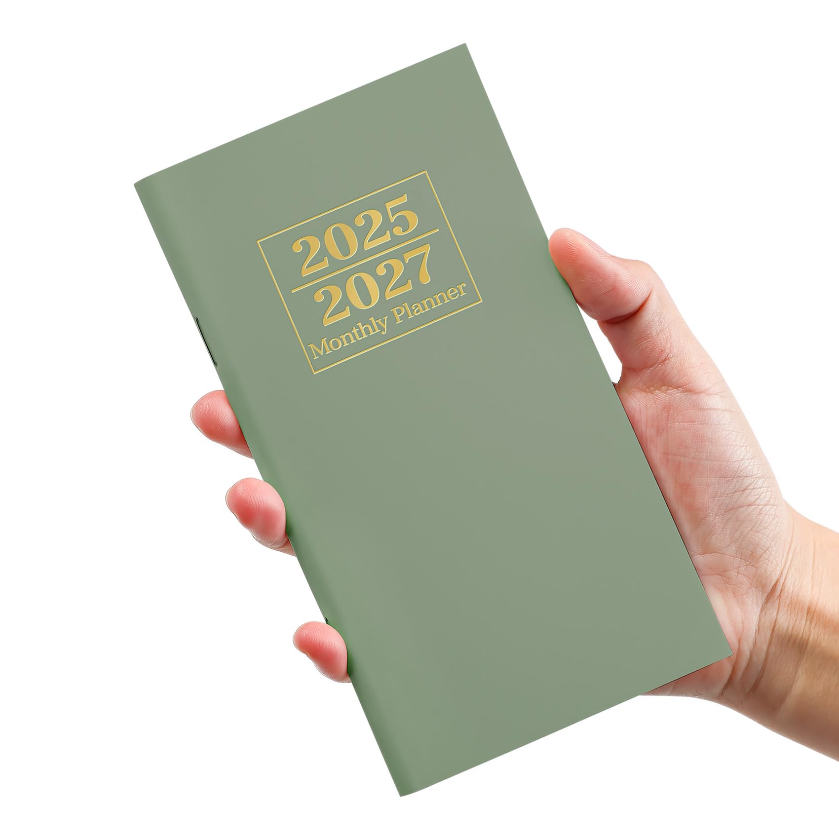 Pocket Calendar 2025-2027 for Purse, Two Year Monthly Planner Pocket Size, Jul 2025 to Jun 2027 Monthly Planner Small Size (6.5" x 3.5")-GreenThe Forest Stewardship Council