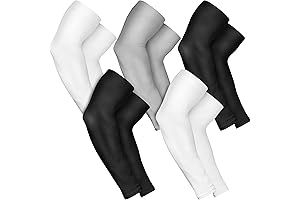 AURUZA 5 Pairs Arm Sleeves for Men & Women Sun Protection UV...