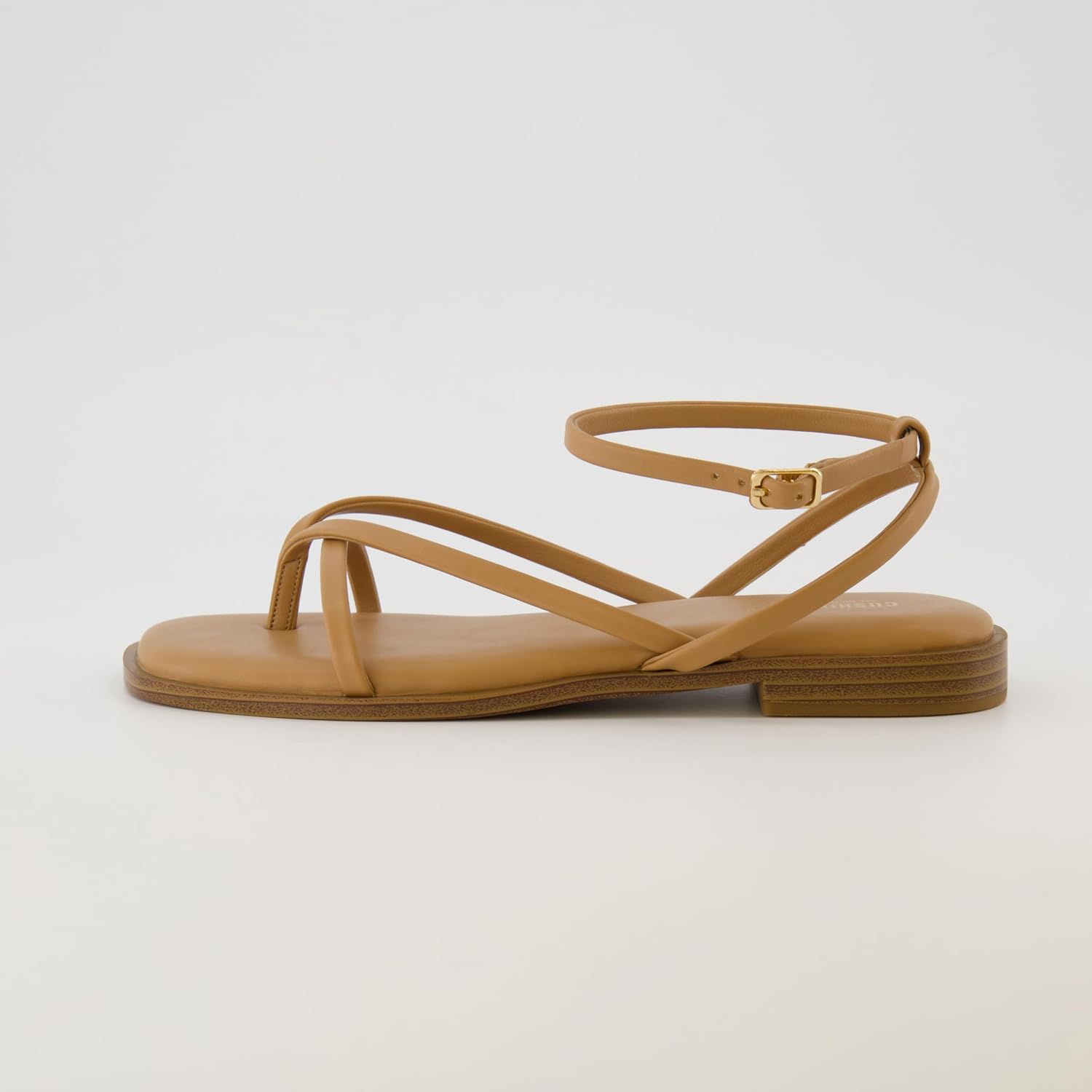 CUSHIONAIRE Women's Vida strappy flat sandal +Memory Foam and Wide Widths Available