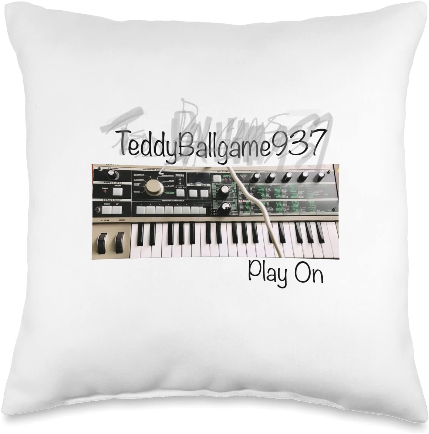 Teddy Ballgame937 Merchandise Play On Throw Pillow, 16x16, Multicolor
