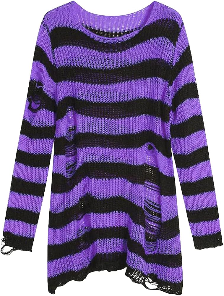 Maglioni a maniche lunghe girocollo oversize moda gotico grunge punk