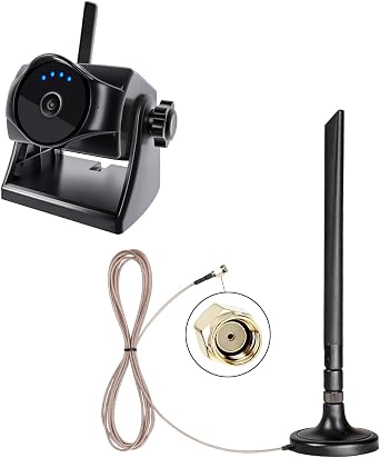 1080P Magnetic Wireless Backup Camera with Foldable 5dBi Magnetic Truck RV WiFi Antenna