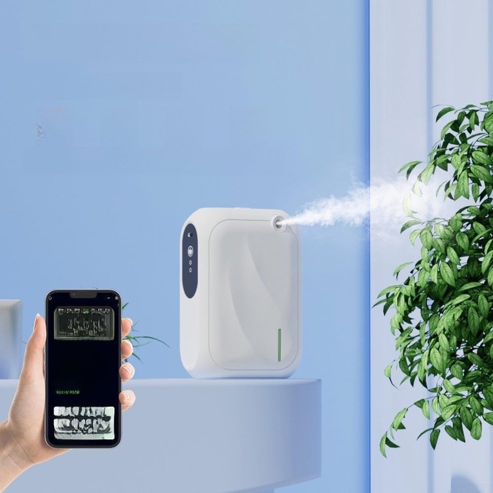 Diffusore di Aromi da Parete 140ml Silenzioso per Ambienti fino a 200mq con Timer e Luce LED(EU Black)