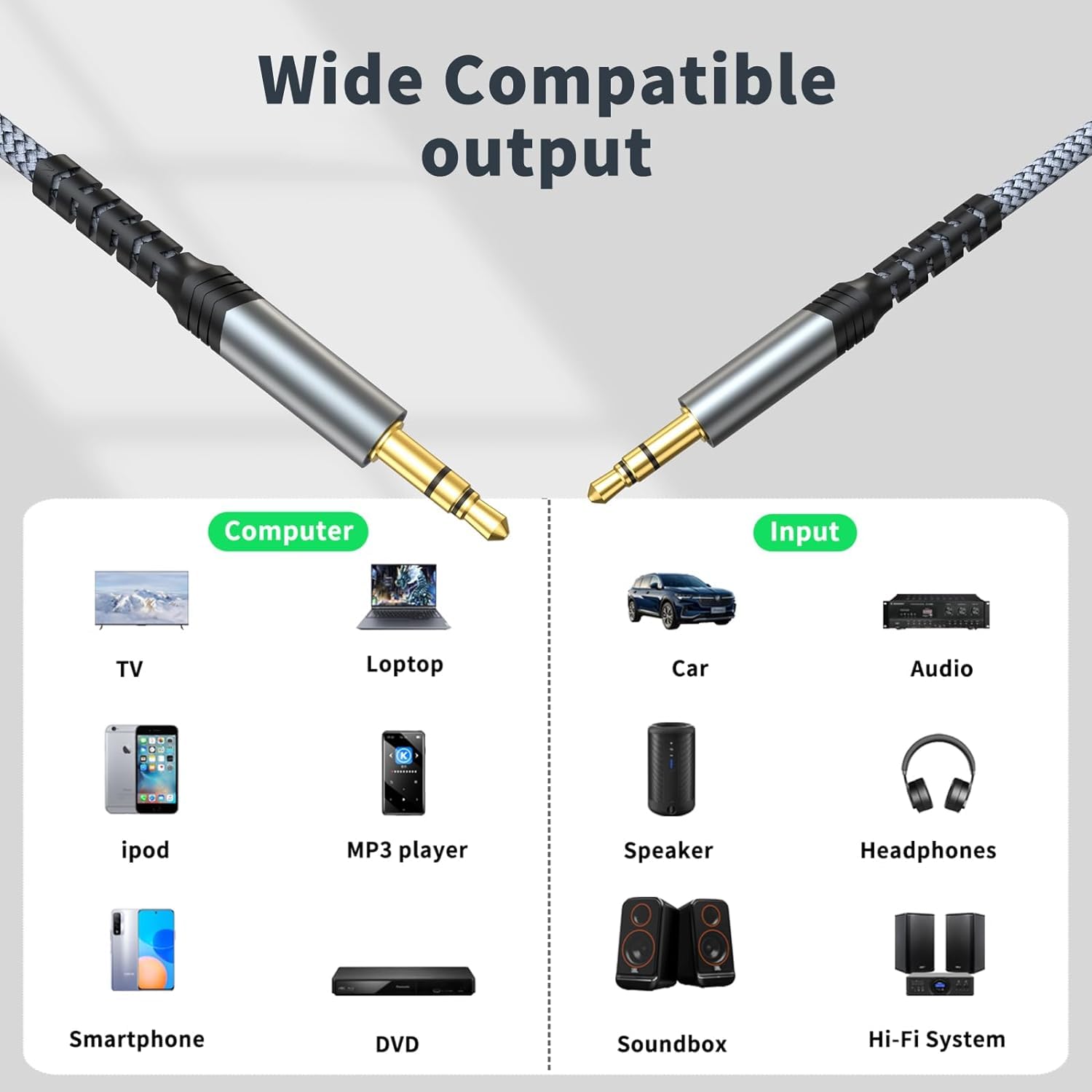 Amazon.com: Cellularize Aux Cable 3 Pack (4ft, Hi-Fi Sound