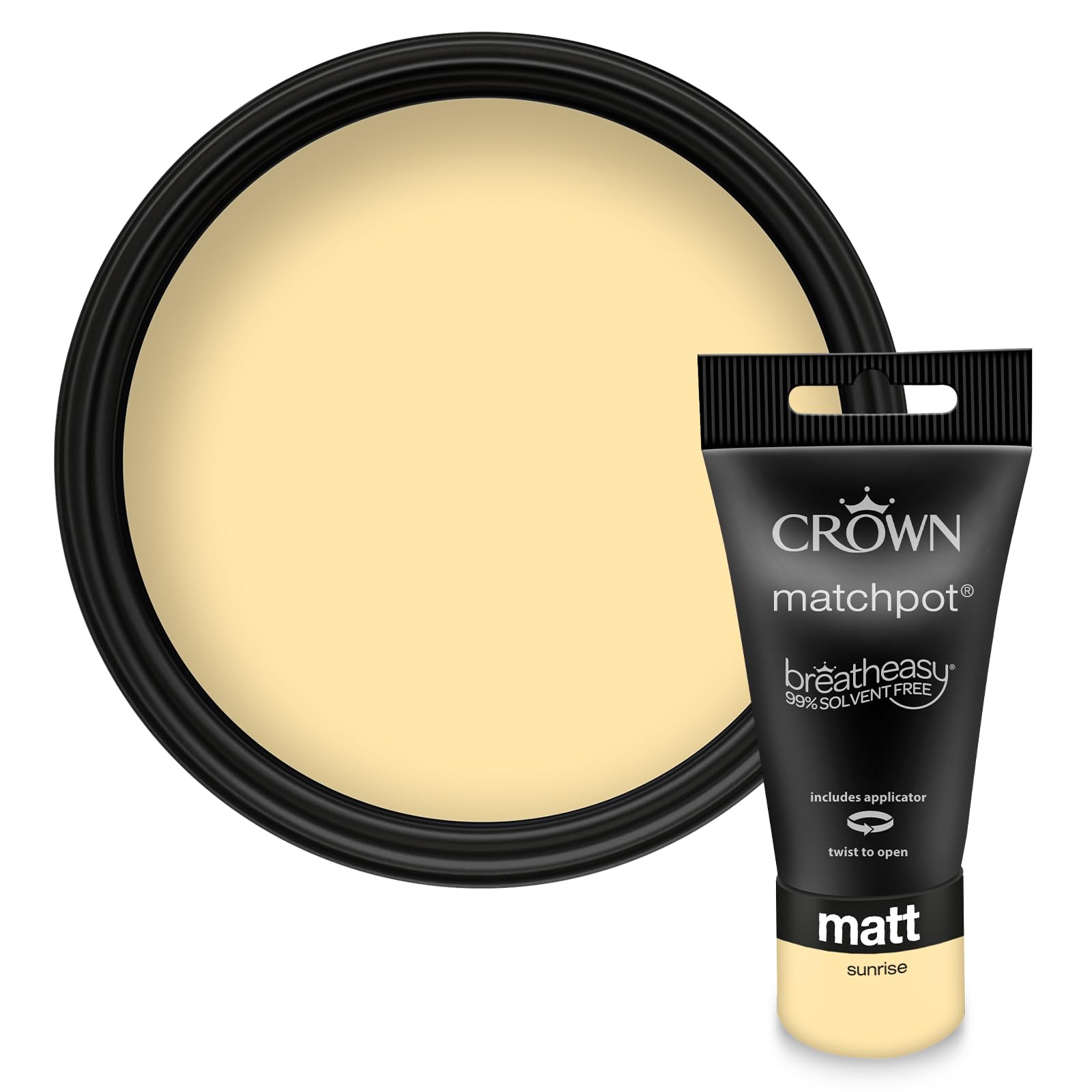 Crown Matt Breatheasy Emulsion Paint - Tester Pot - 75ml - Yellow