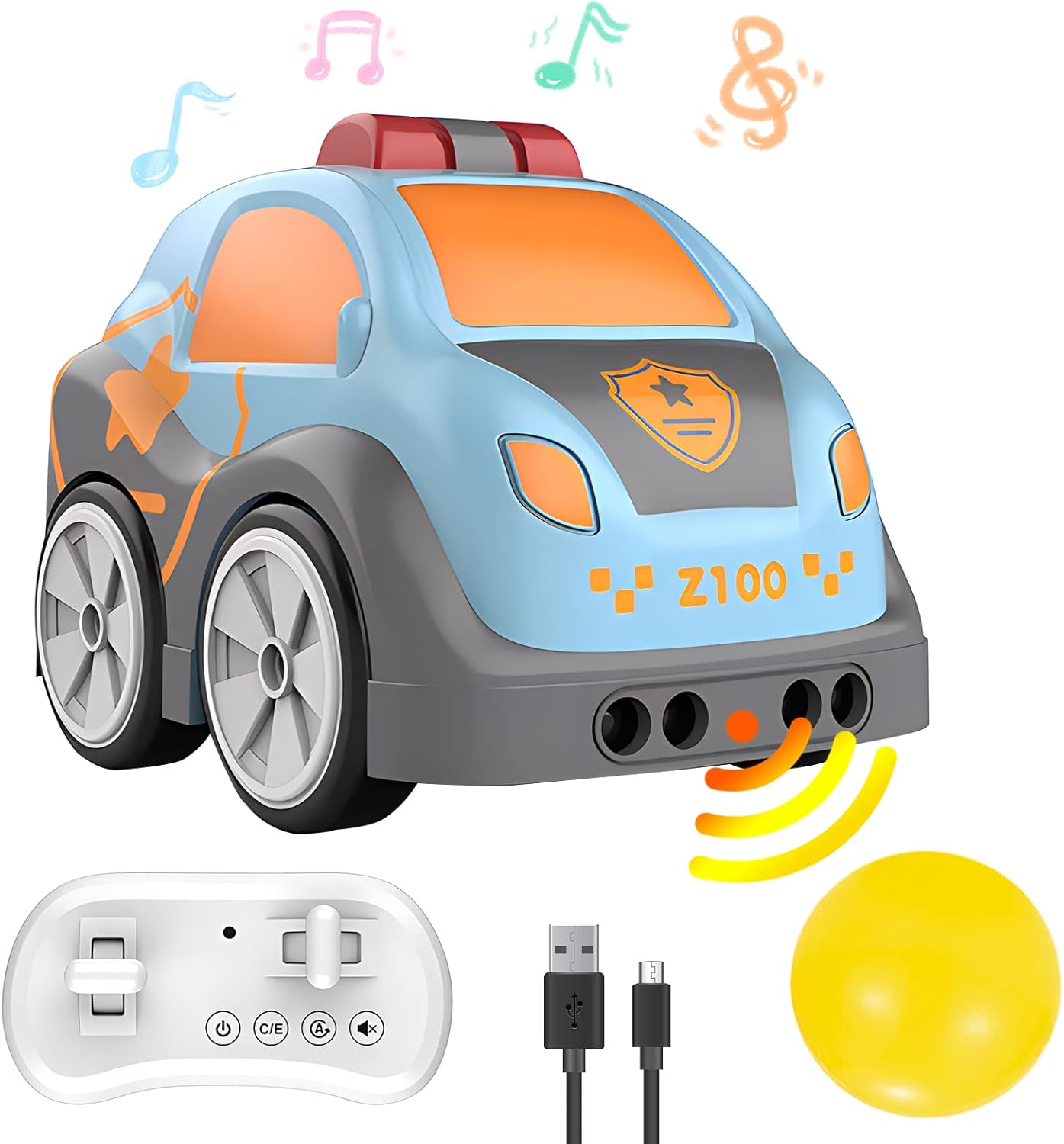 OBEST Coches Teledirigidos para Niños , Coche Juguete de Inducción, con Función de Seguimiento Automático/Evasión de Obstáculos/Pista, RC Coche Eléctrico de Luz y Música, Regalo para Los Niños