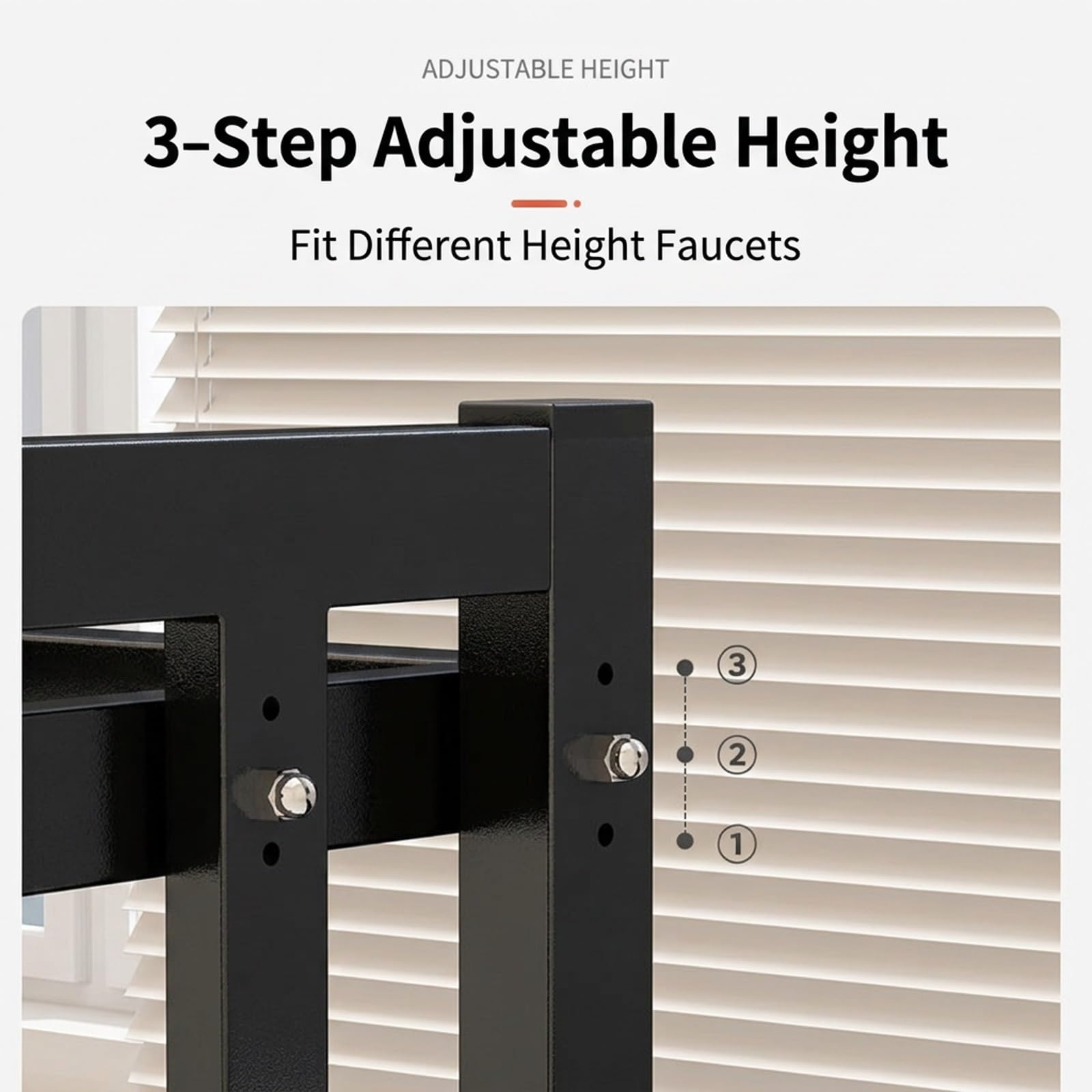 Escurreplatos de Acero sobre Fregadero, Estante Organizador de Cocina | Acero al carbono, Diseño extensible, Ahorro de espacio, Accesorios completos(Wit,105cm/41.3in)