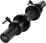 EAC Loadable Dumbbell Handle, 20” Olympic Dumbbell Bar with 2” Sleeves & Adjustable Steel Ring Clamps, 3.5” Thick Grip, 14-Gauge Steel, Diamond Knurl – Fits All Olympic Weight Plates