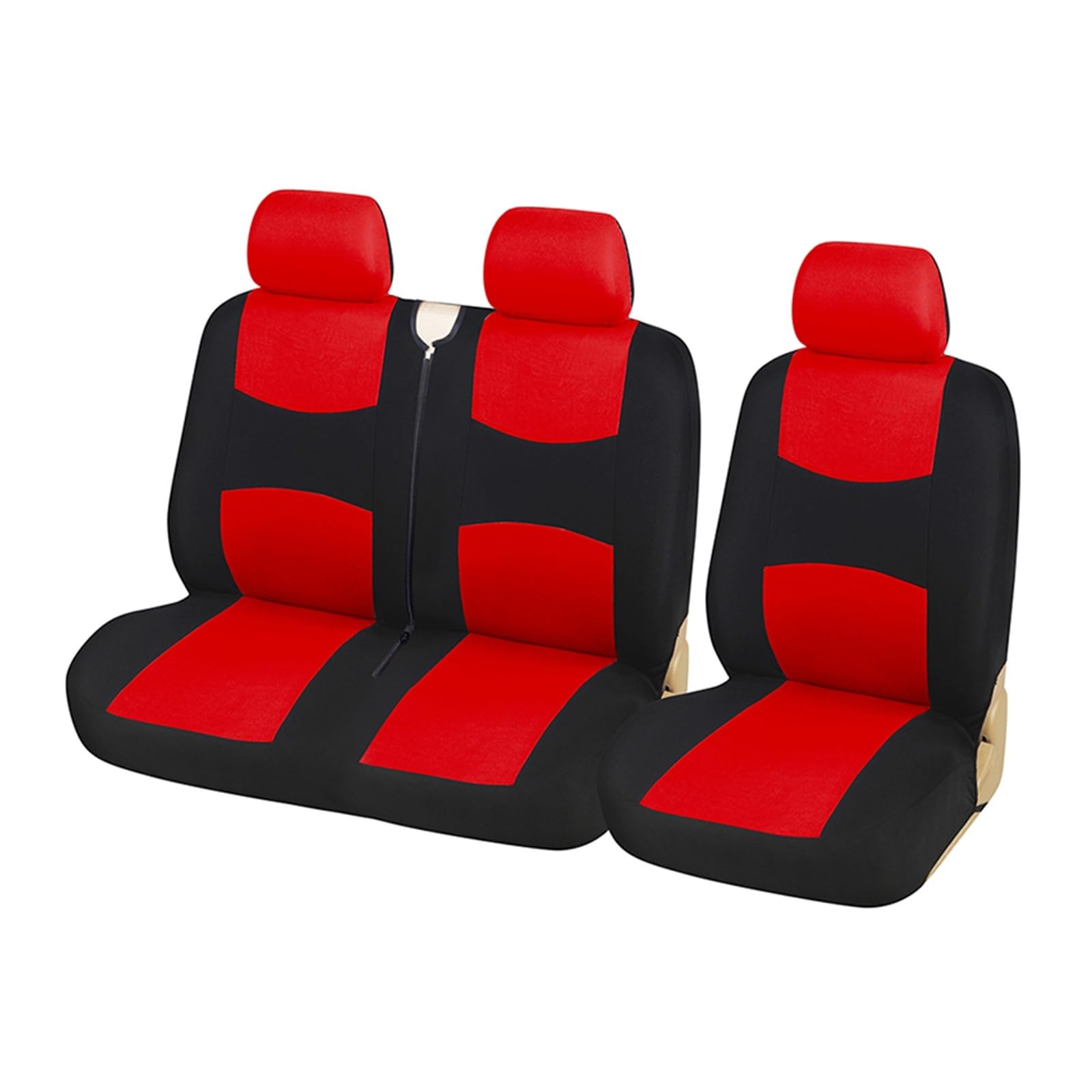 Fundas De Asiento 1+2 Negro Camión/Van Universal Coche Juego Fundas Asientos