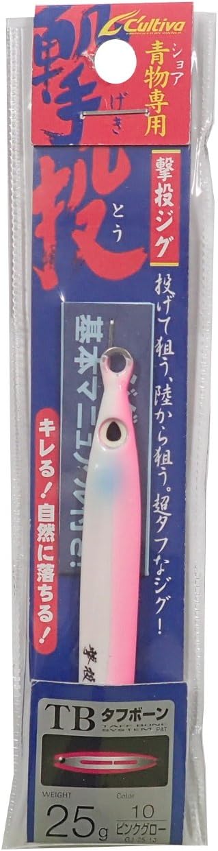 Owner GJ-25 Metal Jig Lure, Shooting Jig, 0.9 oz (25 g), Pink Glow #10 31856