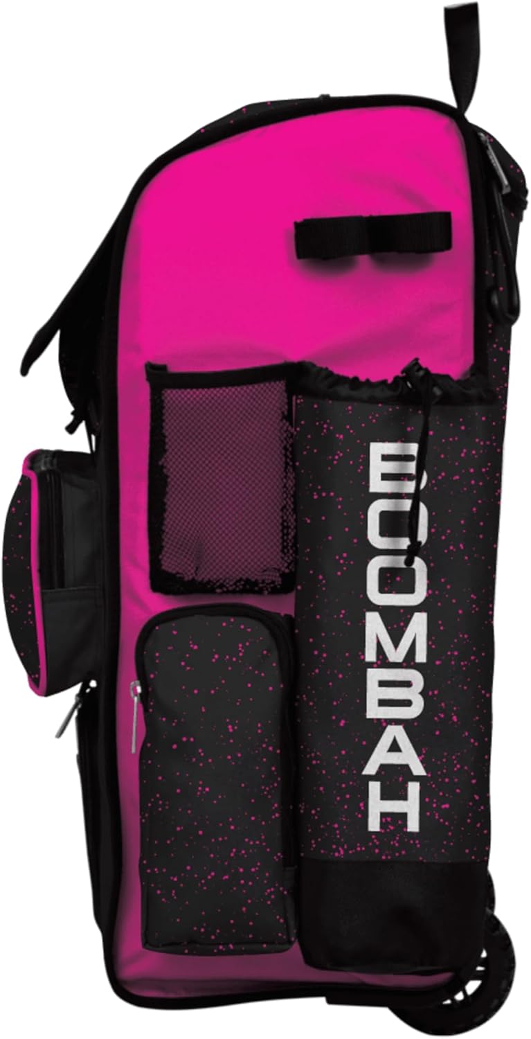 Boombah Rolling Superpack Baseball/Softball Gear Bag - Telescopic Handle - Holds 4 Bats - Wheeled Version - Softball Hightlight - Multiple Colors