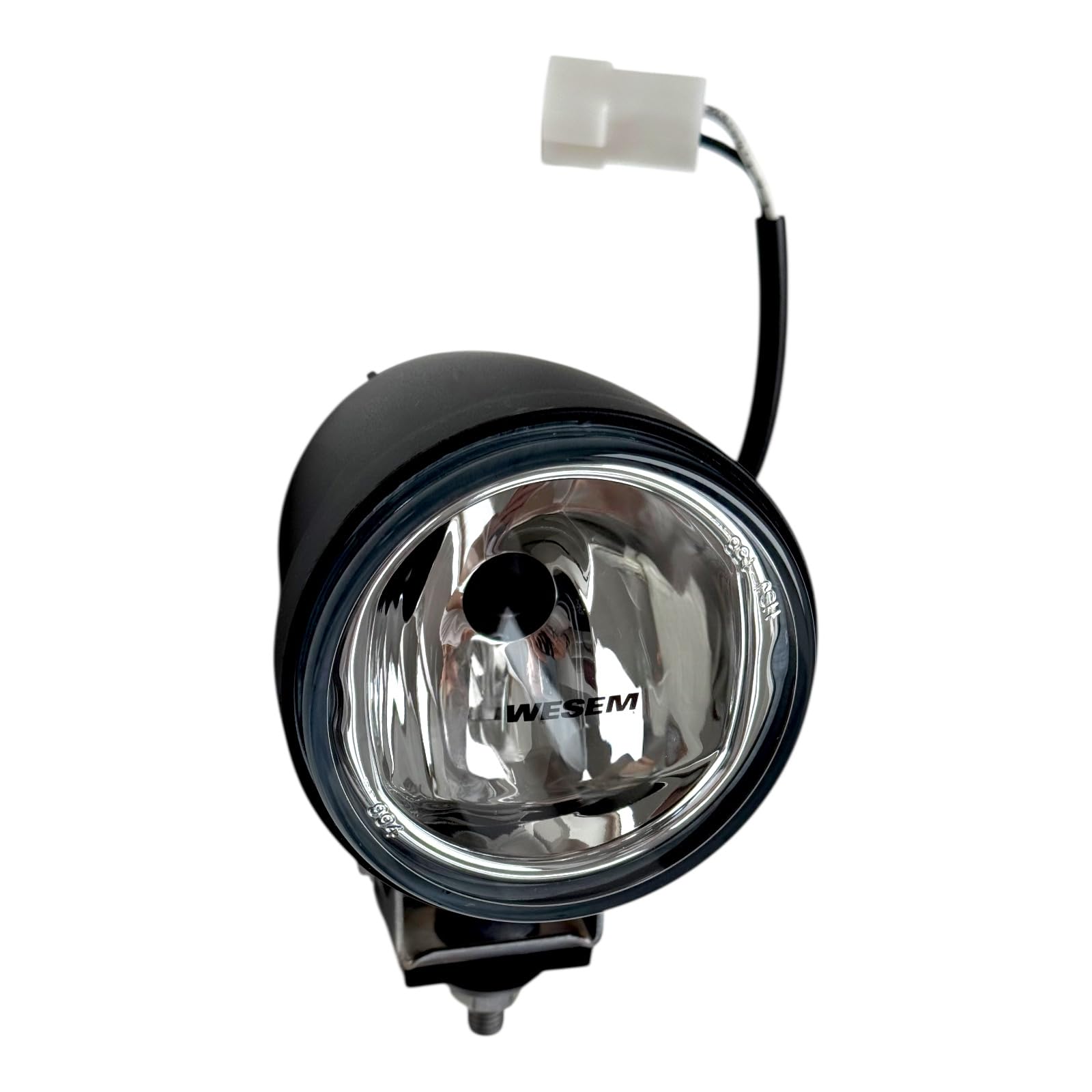 Kit 2 Faros de Trabajo Halógenos H3 Redondos - Foco Compacto Ø 84mm 12V/24V IP69K Impermeable - Iluminación para Tractor, Camión, Maquinaria Agrícola y Obra Pública (Bombillas Incluidas)