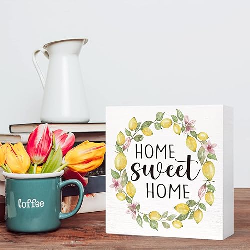 Miniatura 5 de Letrero de madera de madera para el hogar, decoración de escritorio para el hogar, oficina, cocina, escritorio, cubículo, mesa, estante de mesa,